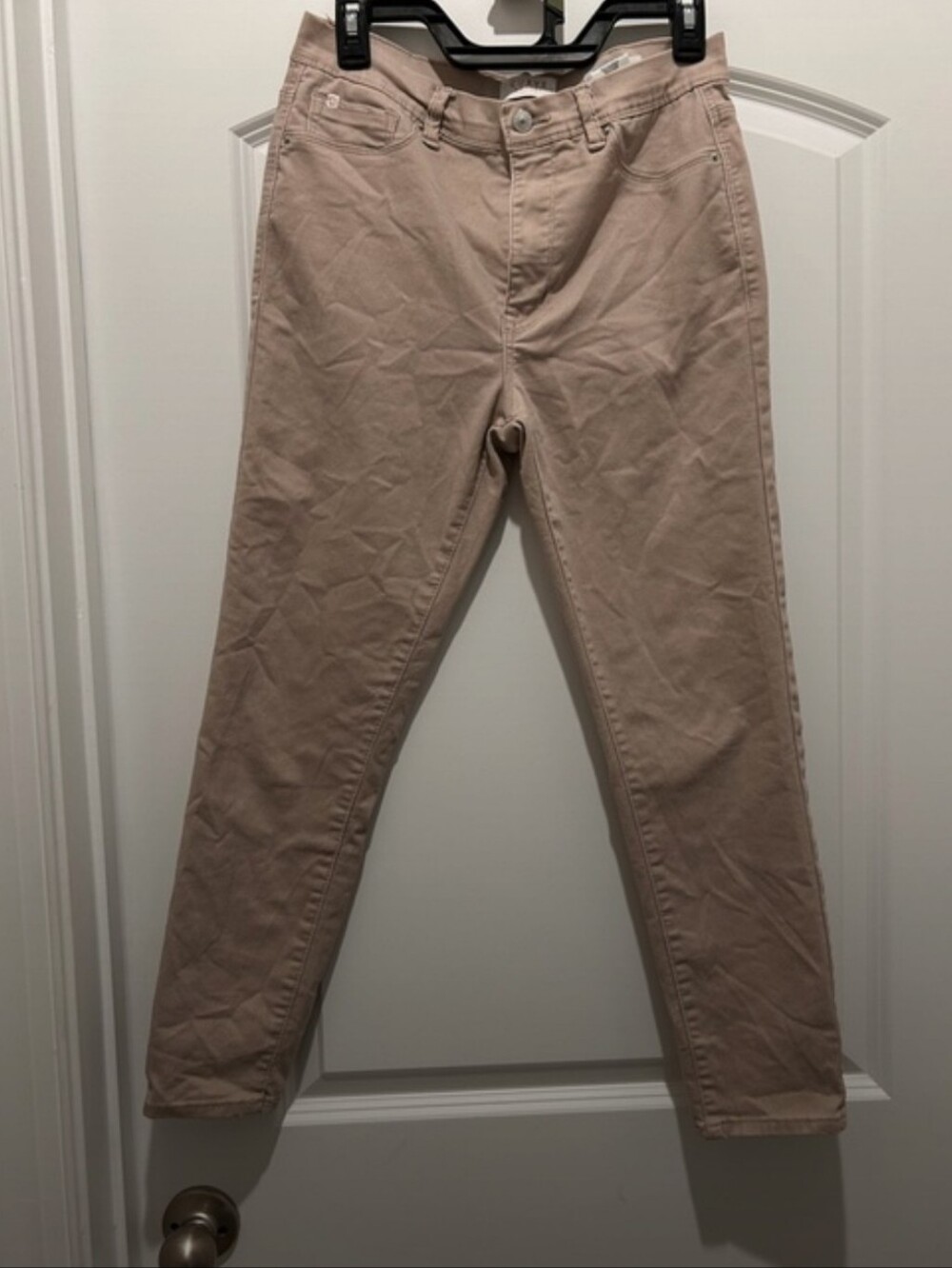 Womens Beige/Kahki's Slim Fit Pants